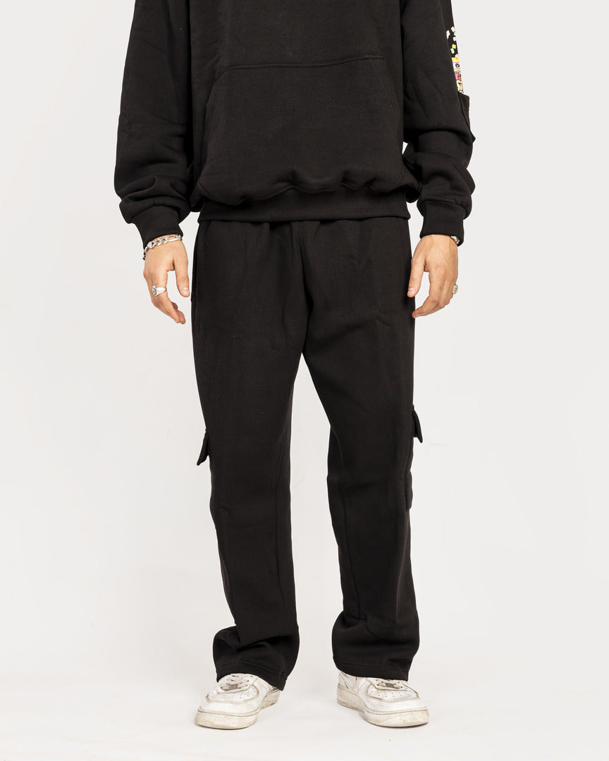 Black Cargo Sweats