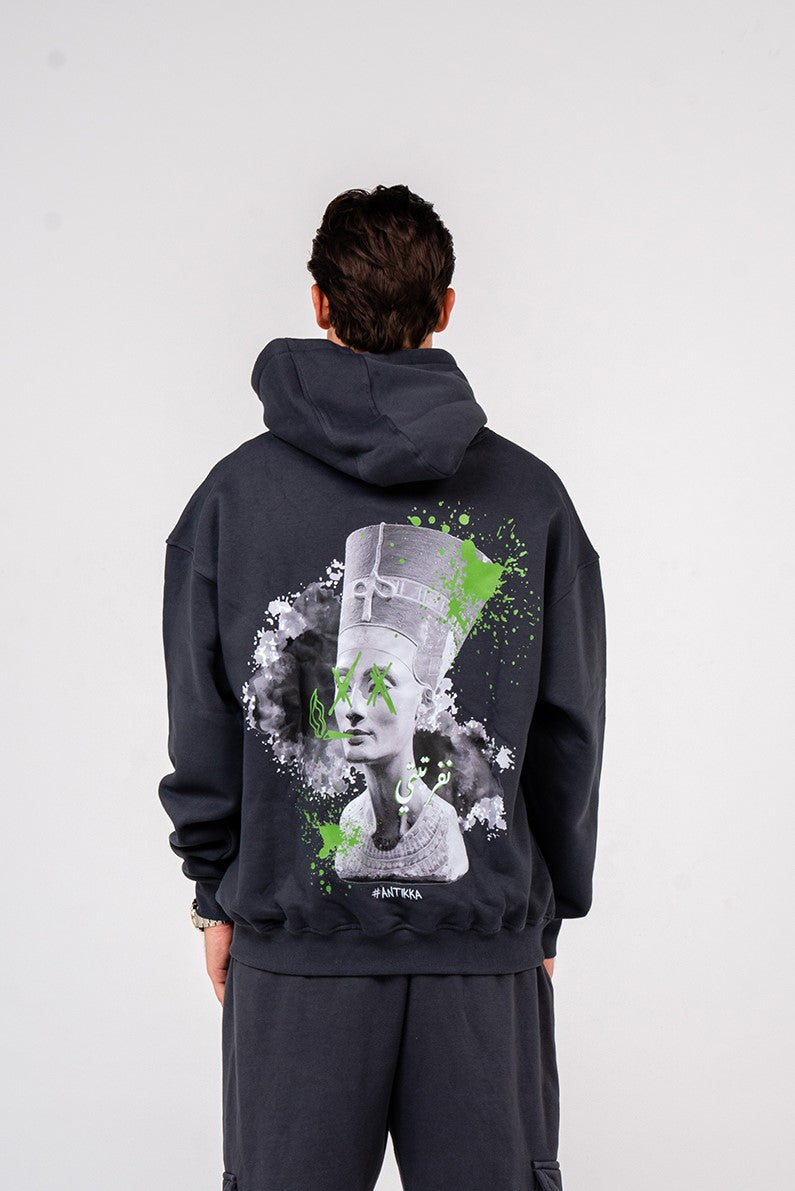The Charcoal Nefertiti Hoodie