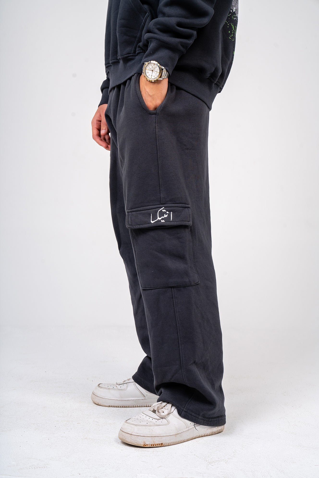 Charcoal Cargo Sweats